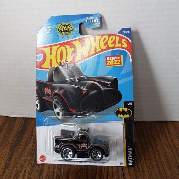 Hot Wheels Classic TV Series Tooned Batmobile Black 78/250 2022 Batman 3/5 - Picture 1 of 8